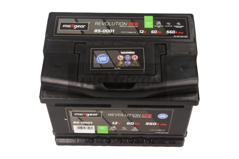 Acumulator auto MAXGEAR 12V 60AH/560A (stanga-)  242X175X175 EFB MAXGEAR REVOLUTION ENHANCED FLOODED BATTERY 