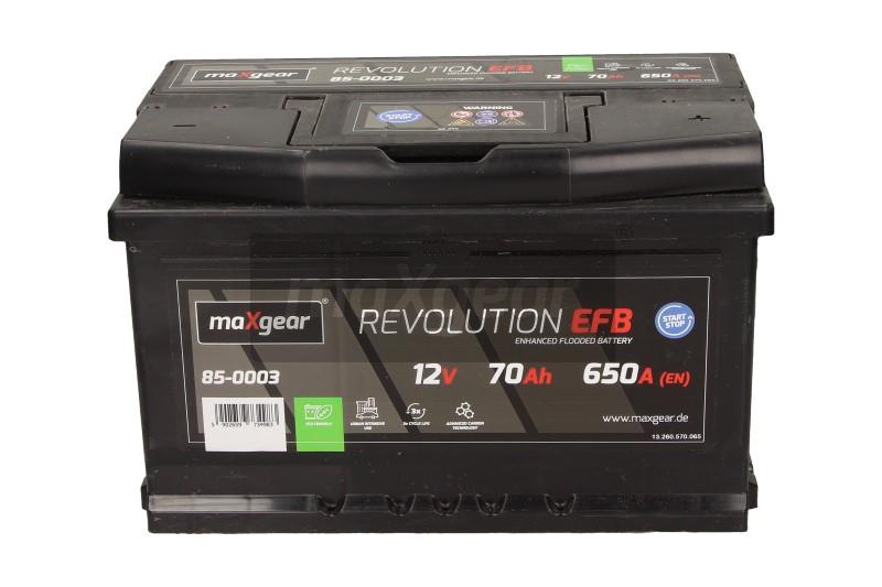 Acumulator auto MAXGEAR 12V 70AH/650A (stanga-)  278X175X175 EFB MAXGEAR REVOLUTION ENHANCED FLOODED BATTERY