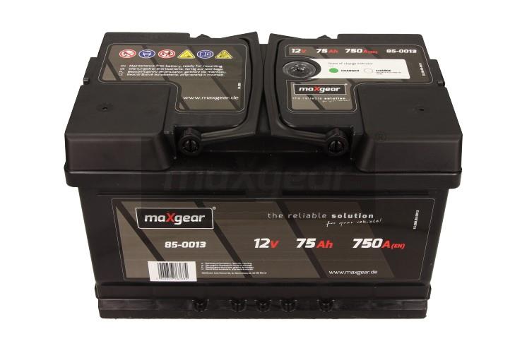 Acumulator auto MAXGEAR 12V 75AH/750A (stanga-)  278X175X175 cu ochi de control