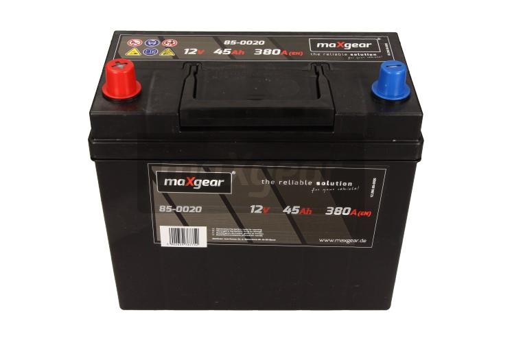 Acumulator auto MAXGEAR 12V 45AH/380A (stanga +)  237X127X225 JAPAN (borna JAPAN + STANDARD)