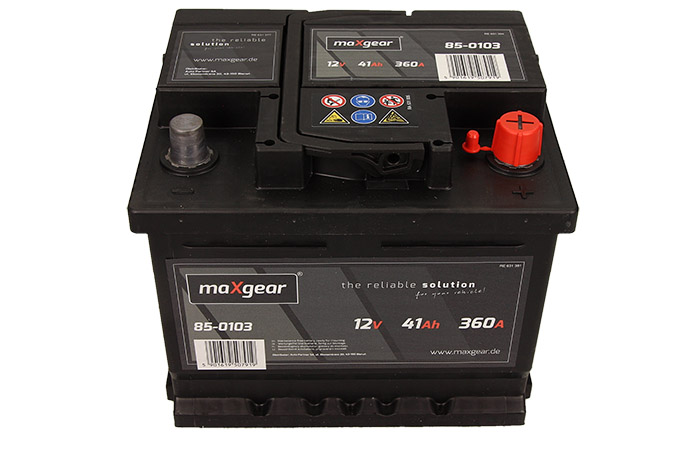 Acumulator auto MAXGEAR 12V 41AH/360A (stanga-) 207X175X175