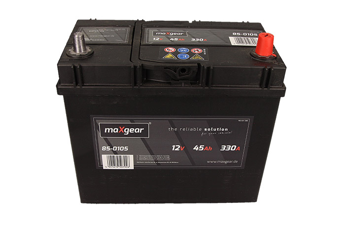 Acumulator auto MAXGEAR 12V 45AH/330A (stanga-) ASIA, JAPAN 238X129X227