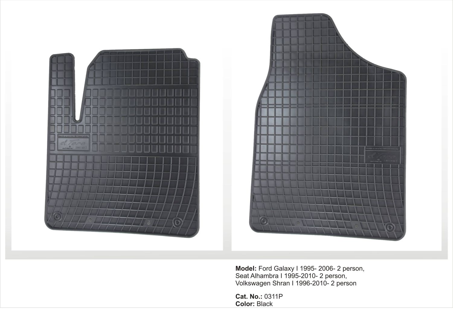 Covorase protectie din cauciuc FORD GALAXY 95-06 / VOLKSWAGEN SHARAN 96-10 / SEAT ALHAMBRA 96-10