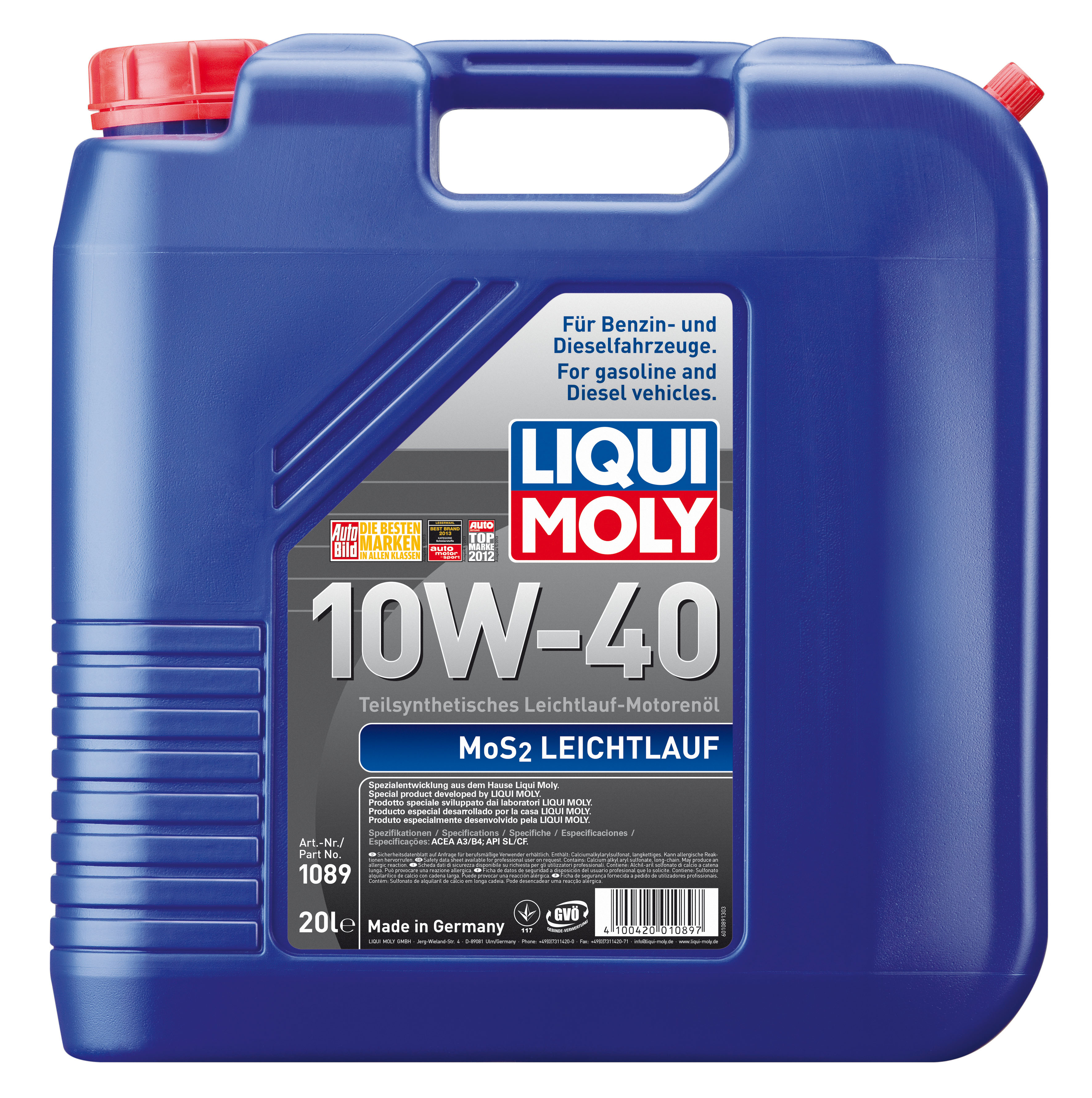 Ulei motor cu MoS2 10W40 20 L - LIQUI MOLY