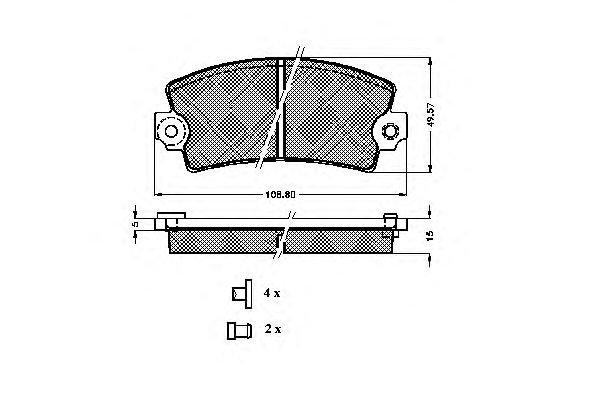 set placute frana,frana disc