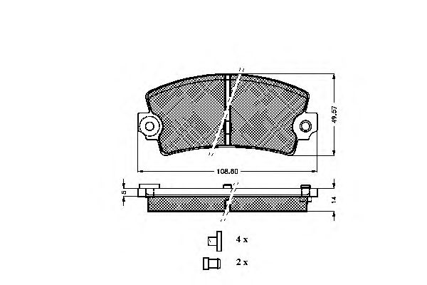 set placute frana,frana disc