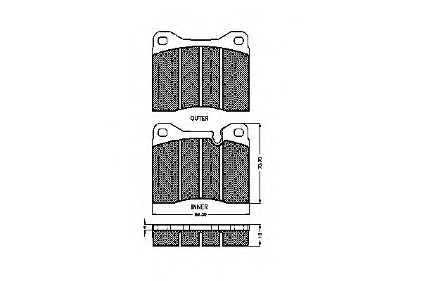 set placute frana,frana disc