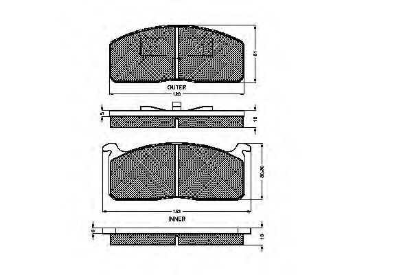 set placute frana,frana disc