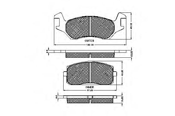 set placute frana,frana disc