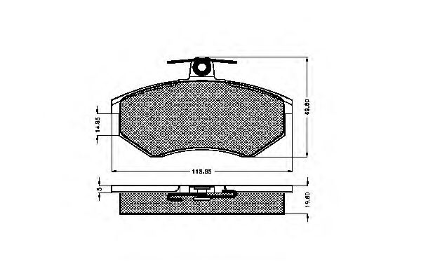 set placute frana,frana disc