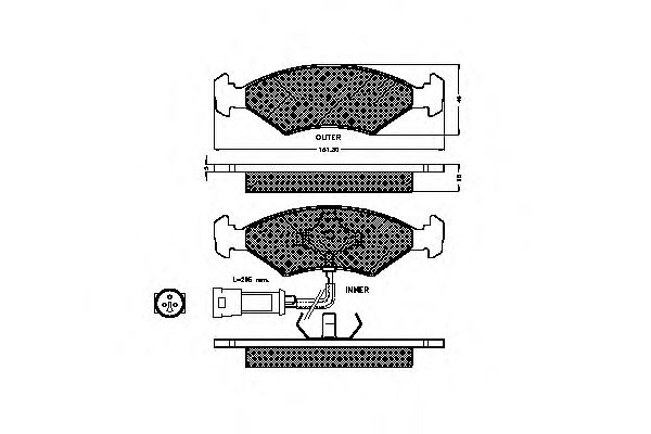 set placute frana,frana disc