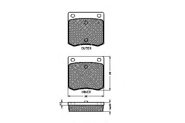 set placute frana,frana disc