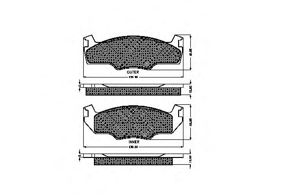 set placute frana,frana disc