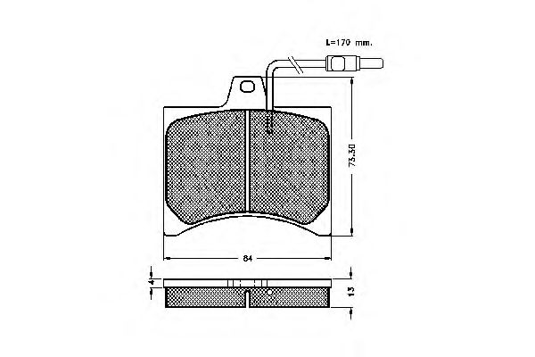 set placute frana,frana disc