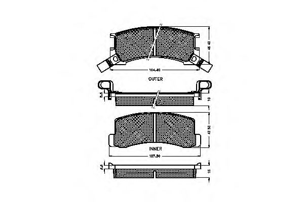 set placute frana,frana disc