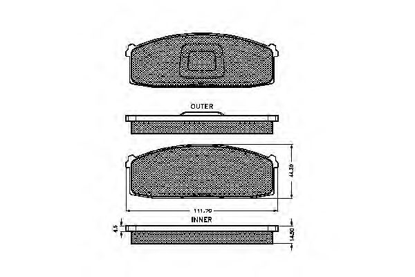 set placute frana,frana disc