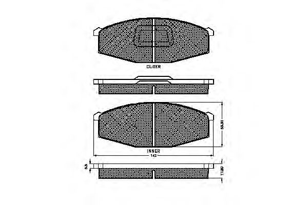 set placute frana,frana disc