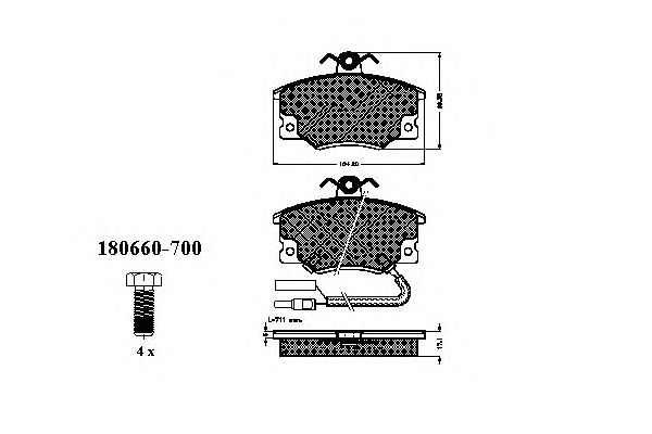 set placute frana,frana disc