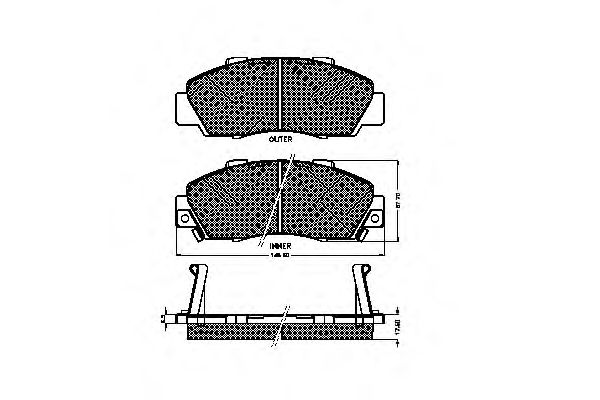 set placute frana,frana disc