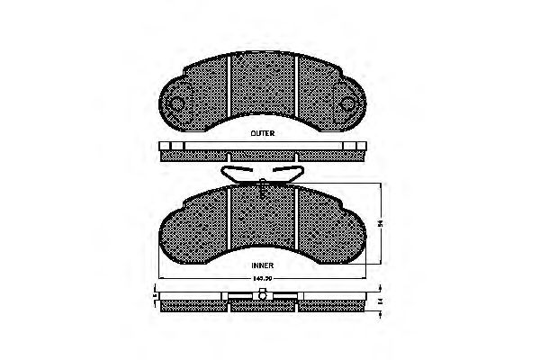 set placute frana,frana disc