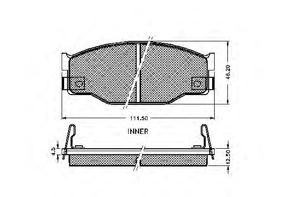 set placute frana,frana disc