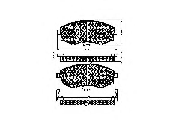 set placute frana,frana disc