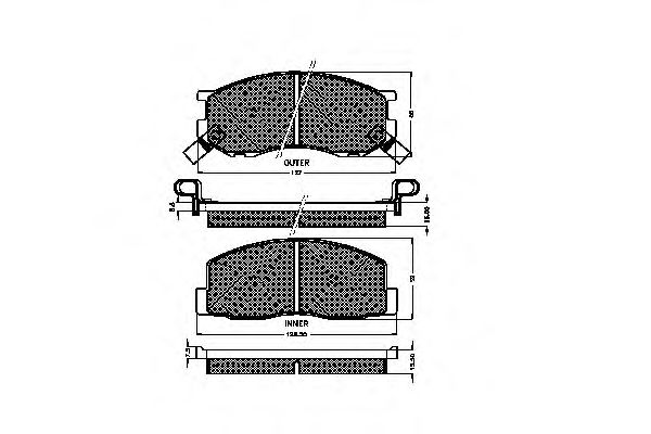 set placute frana,frana disc