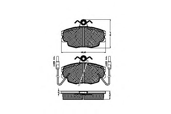 set placute frana,frana disc