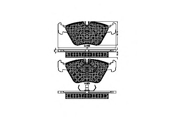 set placute frana,frana disc