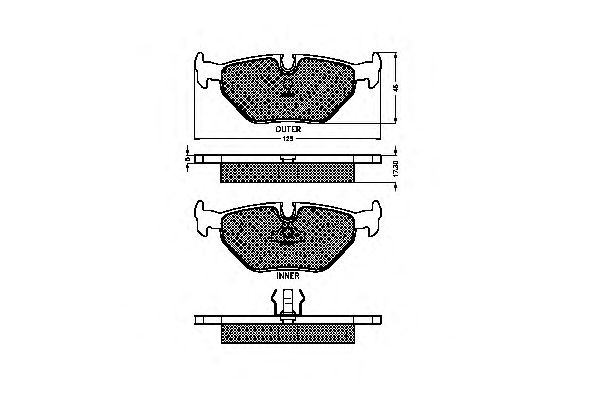 set placute frana,frana disc