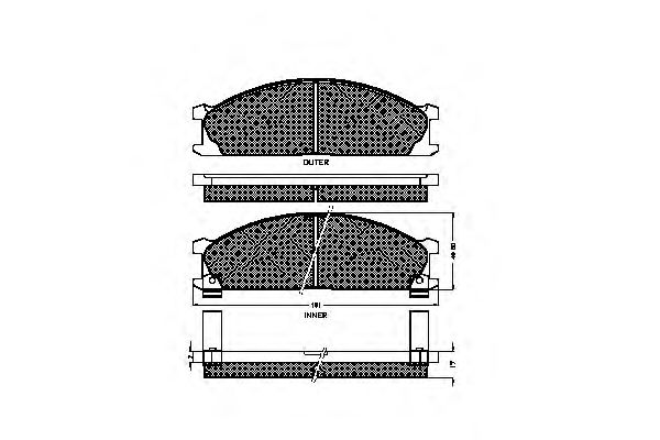 set placute frana,frana disc