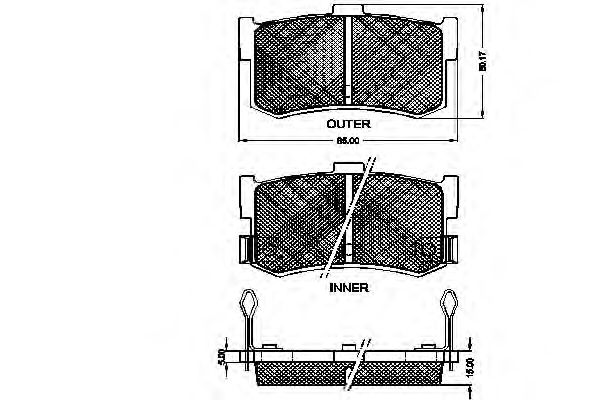 set placute frana,frana disc