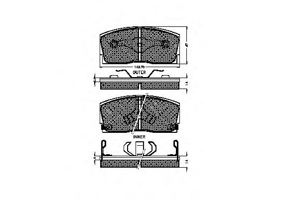 set placute frana,frana disc