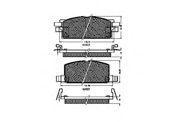 set placute frana,frana disc