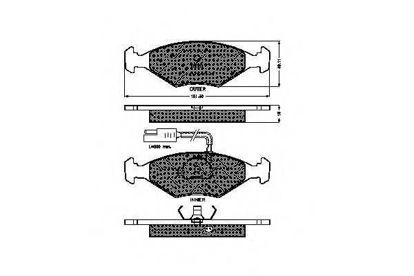 set placute frana,frana disc