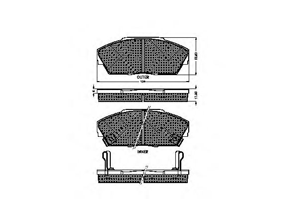 set placute frana,frana disc