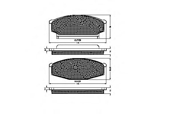 set placute frana,frana disc