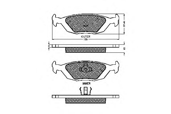 set placute frana,frana disc