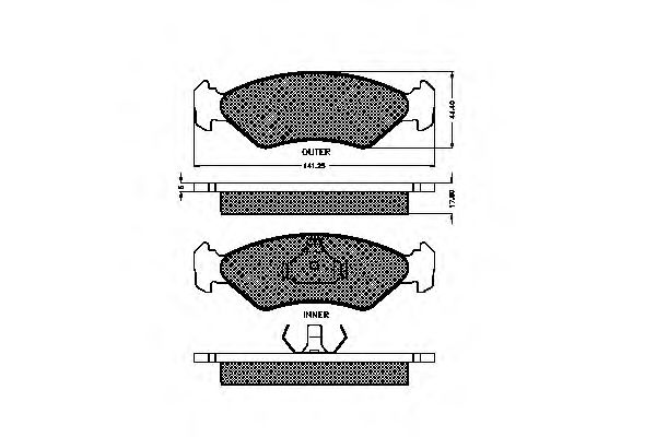 set placute frana,frana disc