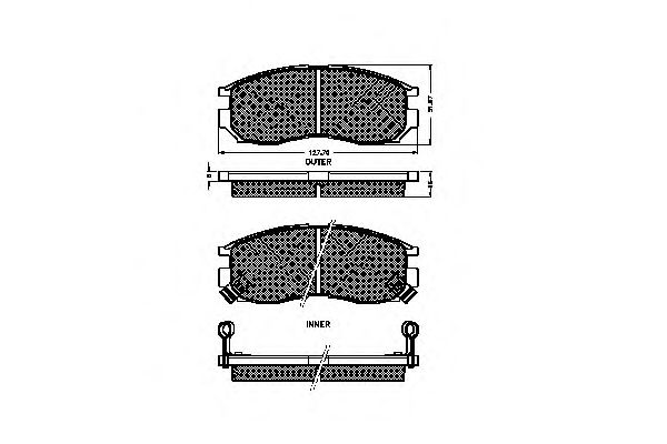 set placute frana,frana disc