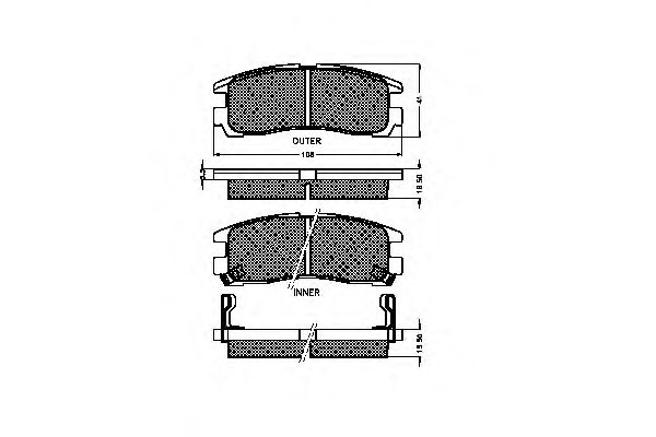 set placute frana,frana disc