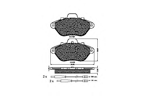 set placute frana,frana disc