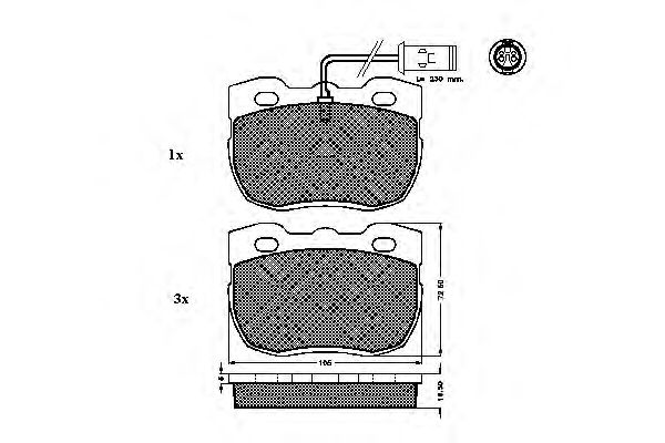 set placute frana,frana disc