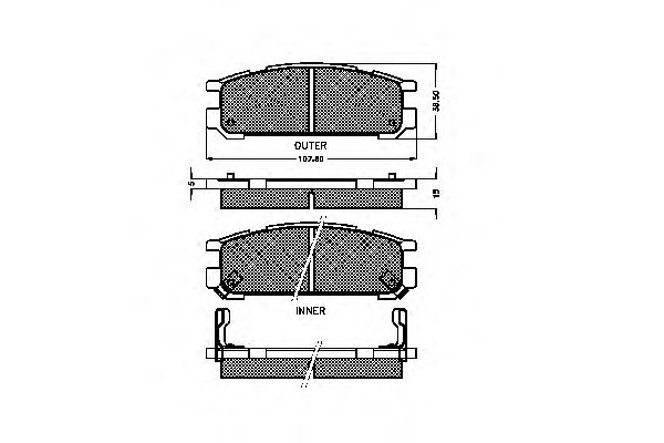 set placute frana,frana disc