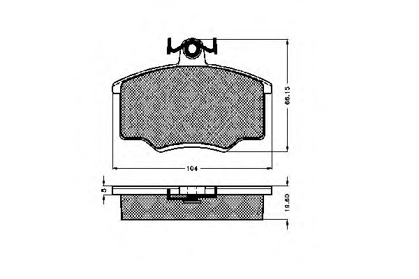 set placute frana,frana disc