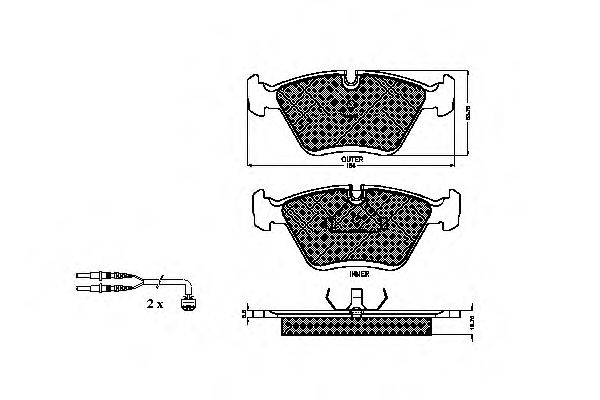 set placute frana,frana disc