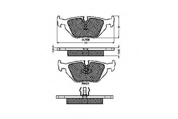 set placute frana,frana disc