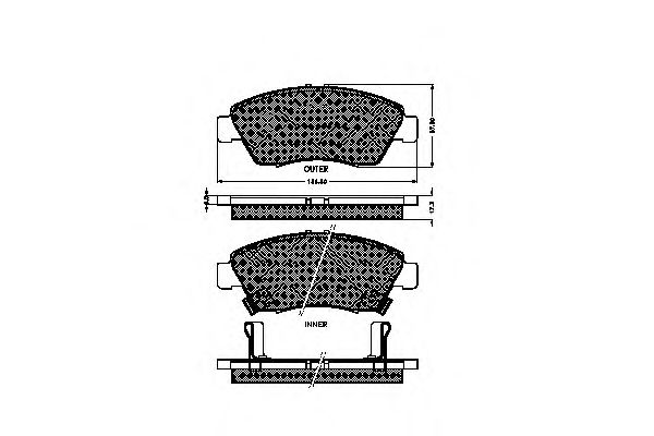 set placute frana,frana disc