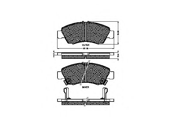 set placute frana,frana disc