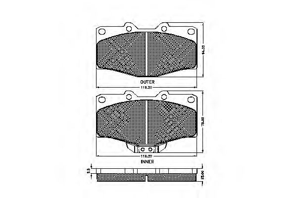 set placute frana,frana disc